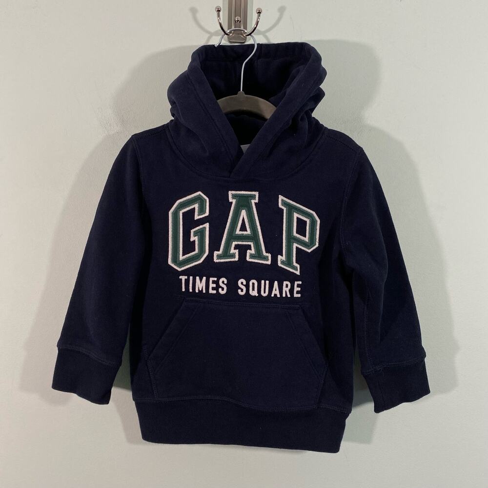 GAP Boy's Navy NYC Times Square Souvenir Pullover Hoodie Size 2 Yrs